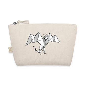 Geometric Dragon Origami - Organic Pouch - nature - Front