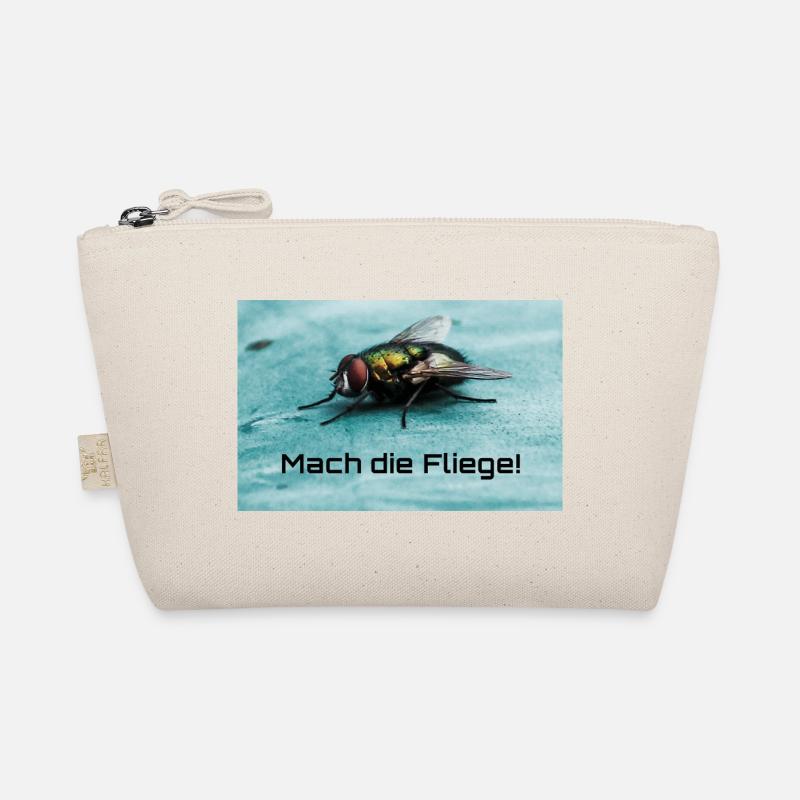 Fliege Motiv: Mach die Fliege! - Bio-Täschchen - Natur