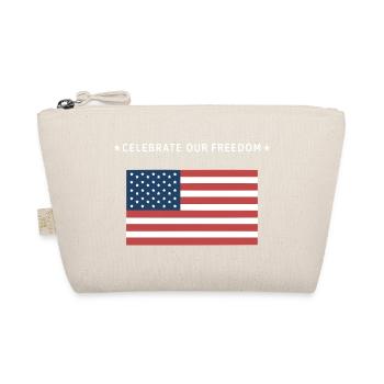 Liberty American Flag - Organic Pouch - nature - Front