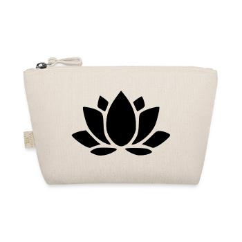 Lotus Flower Lotus Flower Floral Icons Black - Organic Pouch - nature - Front