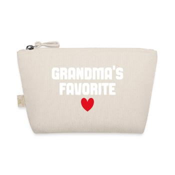 Grandma’s Favorite Cute Heart Typography - Organic Pouch - nature - Front