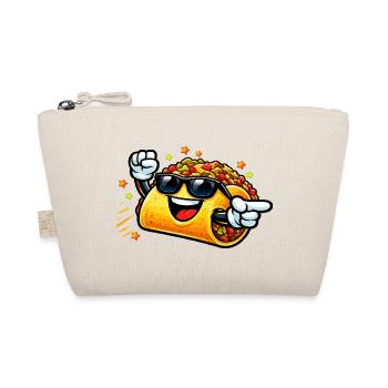 Cooler Taco mit Sonnenbrille - Bio-Täschchen - Natur - Vorne