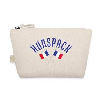 Arched HUNSPACH with Crossed French Flags - Organic Pouch - nature - Front