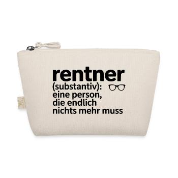 Rentner Brille Spruch - Bio-Täschchen - Natur - Vorne