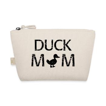 Duck Mom Cute Funny Shirt - Organic Pouch - nature - Front