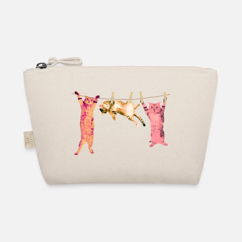 Motif du chat - Chats sur la corde à linge Trousse biologique