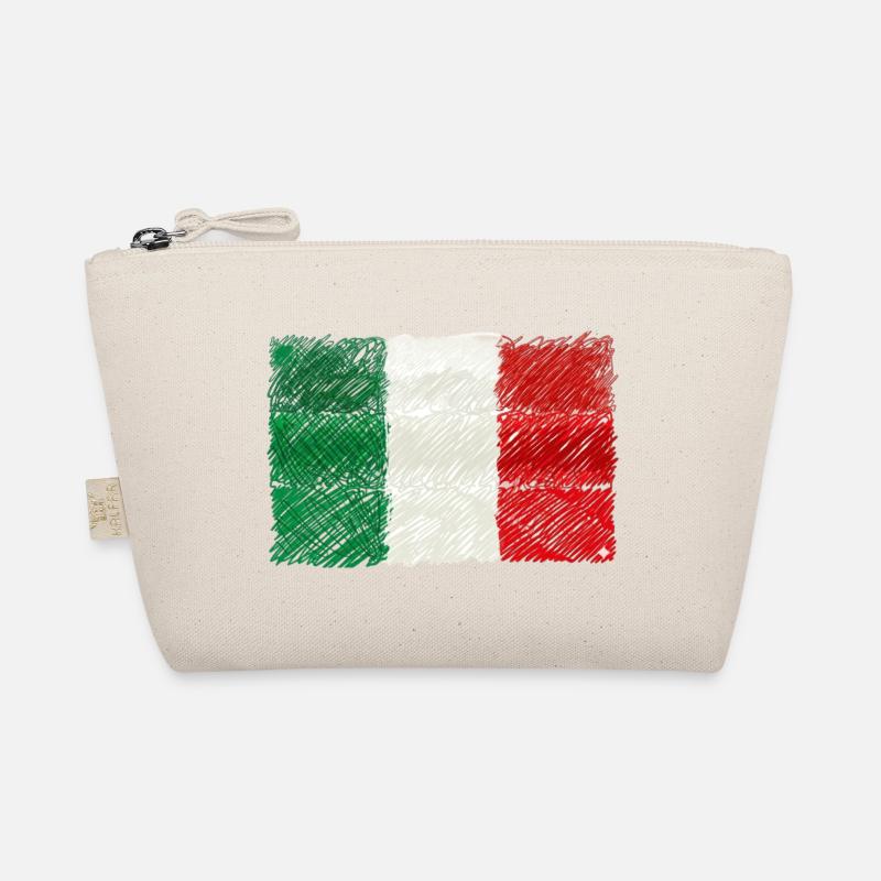Scribbled Italian Flag Organic Pouch