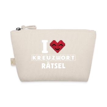 I Love Kreuzwort Rätsel Pixelkunst - Bio-Täschchen - Natur - Vorne