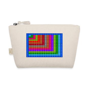 Numbered Colorful Multiplication Table 15x15 - Organic Pouch - nature - Front