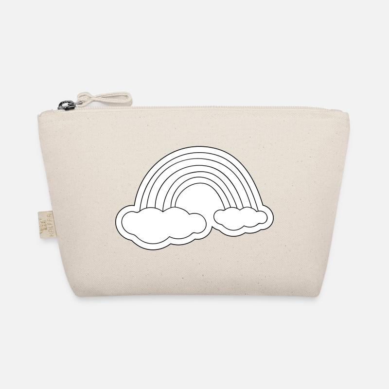 Minimalist rainbow on clouds Organic Pouch