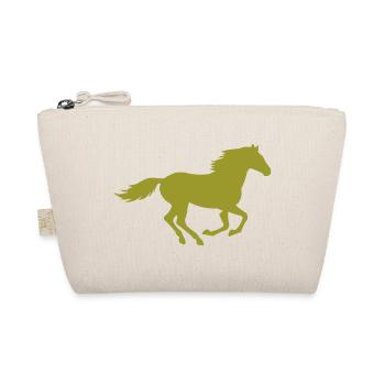 horse silhouette - Organic Pouch - nature - Front