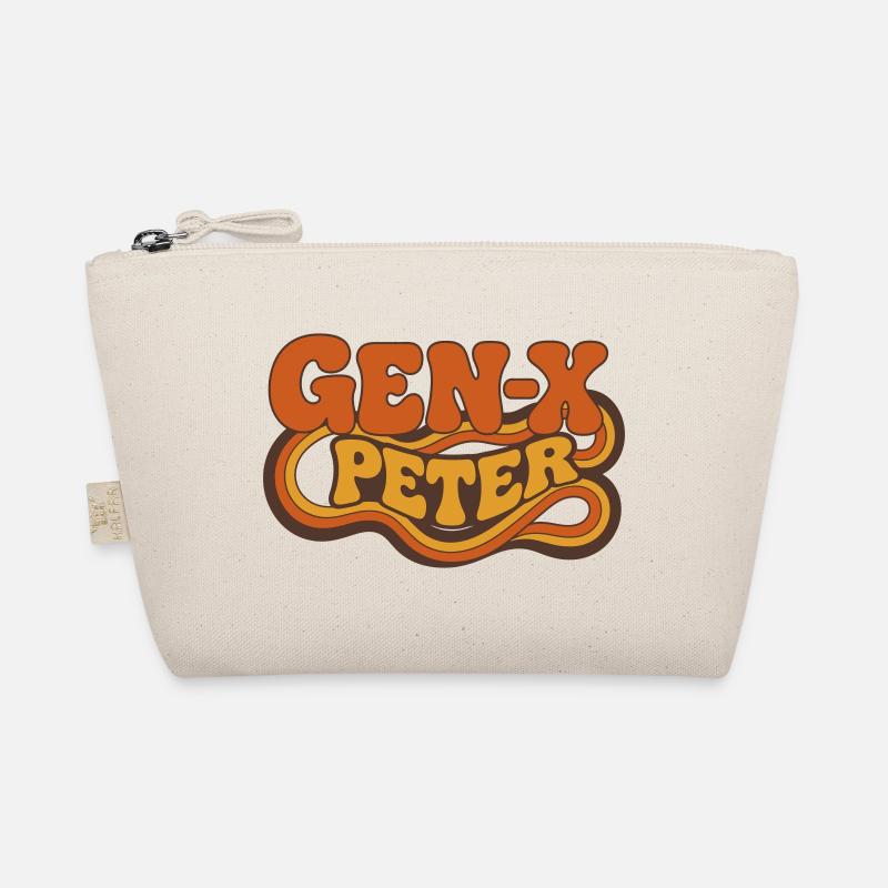 GenX Peter Retro Typography - Bio-Täschchen - Natur