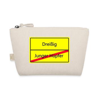 Warnschild Humor: Junger Hüpfler - Bio-Täschchen - Natur - Vorne
