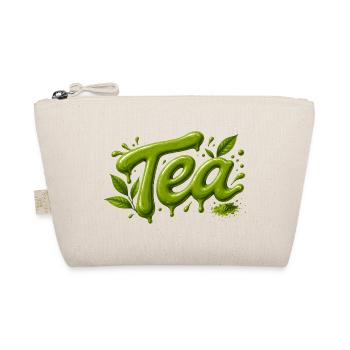 Tea Typography Matcha Design - Organic Pouch - nature - Front