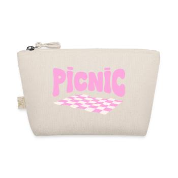 Pink checkerboard pastel picnic - Organic Pouch - nature - Front