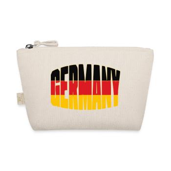 Germany Football Shirt, German Fan Design - Organic Pouch - nature - Front