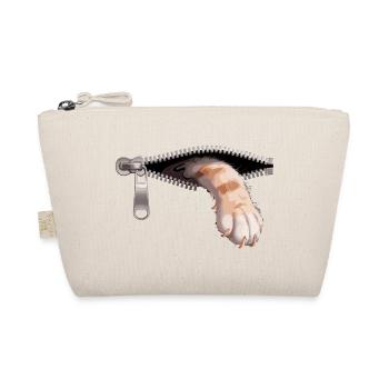 Cat Zipper Cat Mom Cat Cute Cats - Organic Pouch - nature - Front