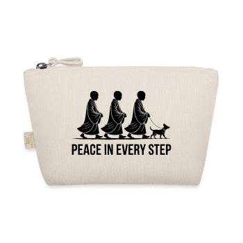  Peace In Every Step Mönche Mit Hund Meditation - Bio-Täschchen - Natur - Vorne