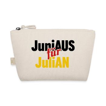 JuniAUS für JuliAN - Fußball Banner 2026 - Bio-Täschchen - Natur - Vorne