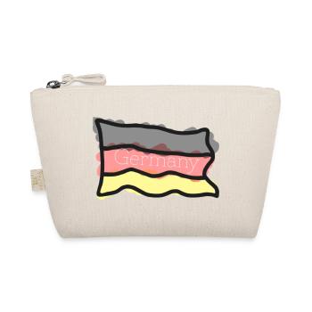 Deutschland Flagge Handgezeichnet – Schwarz Rot Go - Bio-Täschchen - Natur - Vorne