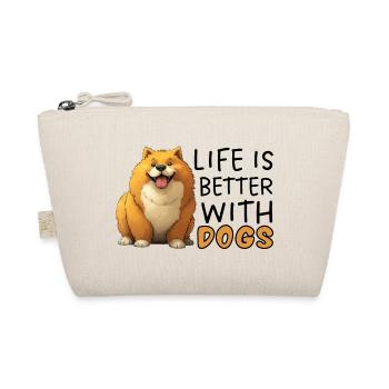 Life Is Better With Dogs Pembroke Welsh Corgi - Organic Pouch - nature - Front