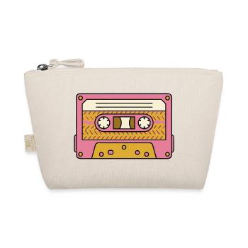 Cassette rétro en rose - Trousse biologique - nature - Devant