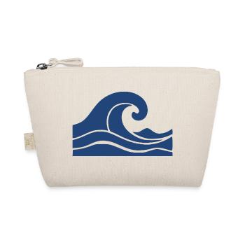 Welle minimal Meer Strand Urlaub Geschenk  - Bio-Täschchen - Natur - Vorne