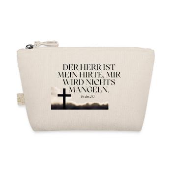Psalm 23 Hirte Vertrauen Kreuz - Bio-Täschchen - Natur - Vorne