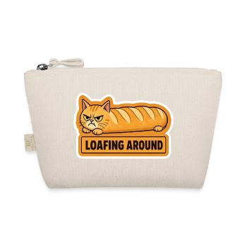 Lustiges wütendes Katzenbrot-Baguette - Bio-Täschchen - Natur - Vorne