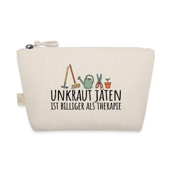 Unkraut jäten ist billiger als Therapie - Bio-Täschchen - Natur - Vorne