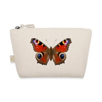 Peacock Butterfly Aglais io Realistic Style - Organic Pouch - nature - Front