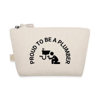 Proud To Be A Plumber (black) - Bio-Täschchen - Natur - Vorne
