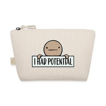 I Had Potential Ich Hatte Potenzial Spruch Logo - Bio-Täschchen - Natur - Vorne
