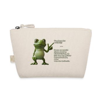 Frosch mit Wortwitz zur Gleichberechtigung - Bio-Täschchen - Natur - Vorne