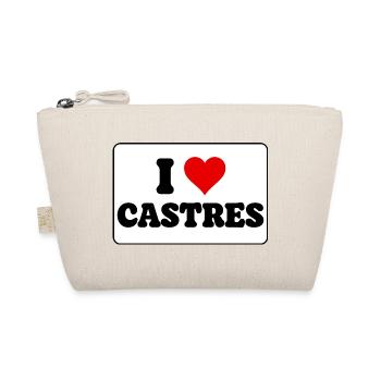 Ich liebe Castres, ich liebe Castres – Souvenir-Geschenk - Bio-Täschchen - Natur - Vorne