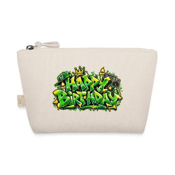 Herzlichen Glückwunsch zum Geburtstag Graffiti Hip Hop: Old School! - Bio-Täschchen - Natur - Vorne