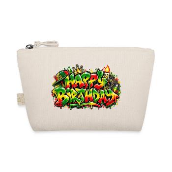 Herzlichen Glückwunsch zum Geburtstag Graffiti Rasta: Nur gute Stimmung! - Bio-Täschchen - Natur - Vorne