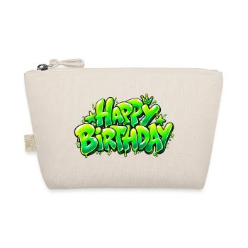 Happy Birthday Graffiti Slime: Zu stilvoll! - Bio-Täschchen - Natur - Vorne