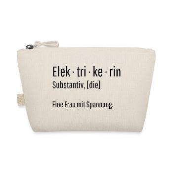 Elektrikerin Substantiv Definition Geschenk - Bio-Täschchen - Natur - Vorne