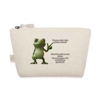 Grüner Frosch zum Thema Tattoo - Bio-Täschchen - Natur - Vorne
