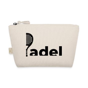 Padel-Schläger-Logo | Minimalistisches Sportdesign - Bio-Täschchen - Natur - Vorne