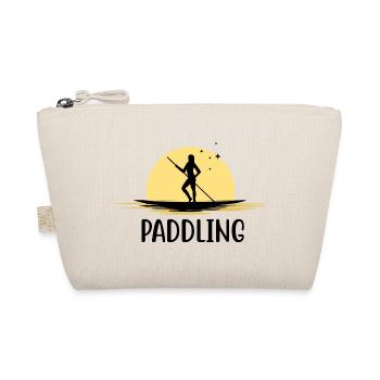 kajak paddeln paddling kanu paddel boot - Bio-Täschchen - Natur - Vorne