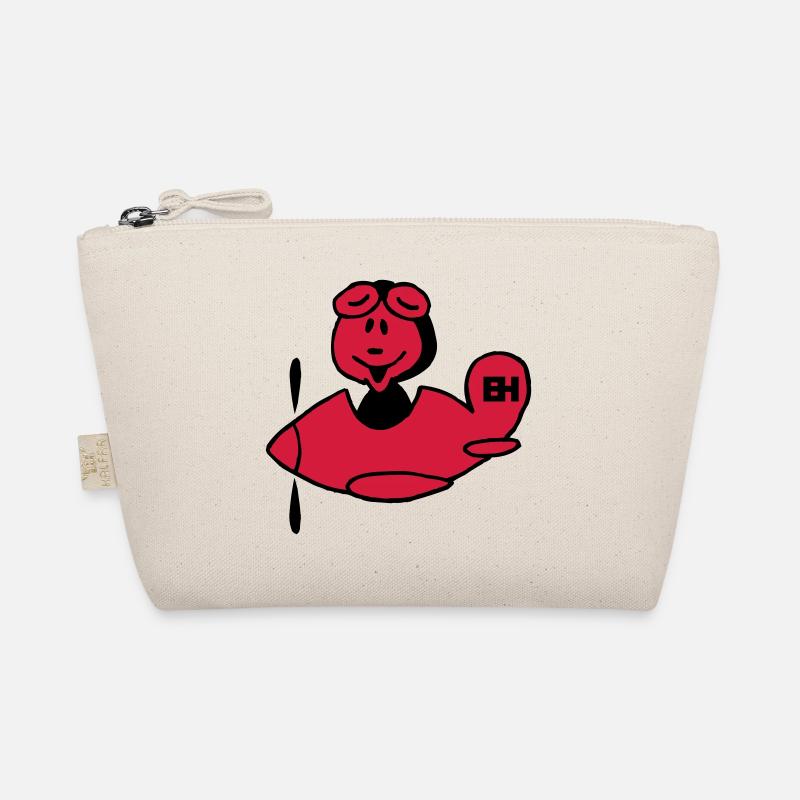 Red Airplane, Two-Color Design Organic Pouch