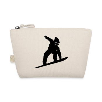 Snowboarder Silhouette - Bio-Täschchen - Natur - Vorne