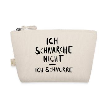 ich schnarche nicht - ich - Bio-Täschchen - Natur - Vorne