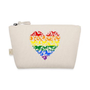 RAINBOW HEART BUTTERFLY - Organic Pouch - nature - Front