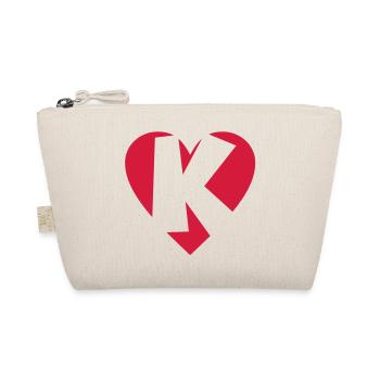 Heart K - I love K - Organic Pouch - nature - Front
