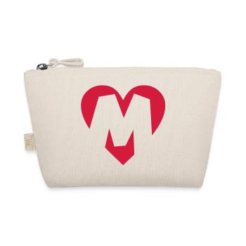 Herz M - I love M - Buchstabe M - Bio-Täschchen - Natur - Vorne