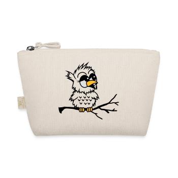 A little baby owl sitting on a branch - Organic Pouch - nature - Front
