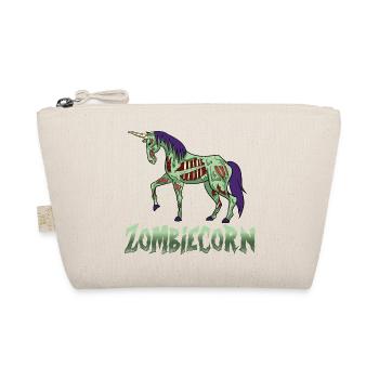 Halloween unicorn untot zombie funny gift - Organic Pouch - nature - Front